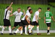 12 May 2018; Tommy Illunga of Maynooth University Town celebrates after scoring his side's second goal during the FAI New Balance Intermediate Cup Final match between Firhouse Clover and Maynooth University Town at the Aviva Stadium in Dublin. Photo by Eóin Noonan/Sportsfile