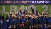 12 May 2018; Leinster players celebrate following the European Rugby Champions Cup Final match between Leinster and Racing 92 at San Mames Stadium in Bilbao, Spain. Photo by Stephen McCarthy/Sportsfile
