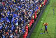 12 May 2018; Leinster mascot Leo The Lion with supporters following the European Rugby Champions Cup Final match between Leinster and Racing 92 at San Mames Stadium in Bilbao, Spain. Photo by Stephen McCarthy/Sportsfile