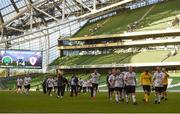 12 May 2018; Maynooth University Town players make their way over to supporters after the FAI New Balance Intermediate Cup Final match between Firhouse Clover and Maynooth University Town at the Aviva Stadium in Dublin. Photo by Eóin Noonan/Sportsfile