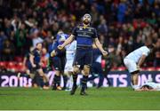 12 May 2018; Scott Fardy of Leinster reacts at the final whistle after the European Rugby Champions Cup Final match between Leinster and Racing 92 at the San Mames Stadium in Bilbao, Spain. Photo by Stephen McCarthy/Sportsfile