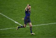 12 May 2018; Jonathan Sexton of Leinster celebrates following the European Rugby Champions Cup Final match between Leinster and Racing 92 at San Mames Stadium in Bilbao, Spain. Photo by Stephen McCarthy/Sportsfile