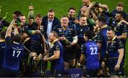 12 May 2018; Leinster players celebrate following the European Rugby Champions Cup Final match between Leinster and Racing 92 at San Mames Stadium in Bilbao, Spain. Photo by Stephen McCarthy/Sportsfile