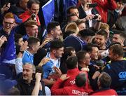 12 May 2018; Leinster players and supporters celebrate following the European Rugby Champions Cup Final match between Leinster and Racing 92 at San Mames Stadium in Bilbao, Spain. Photo by Stephen McCarthy/Sportsfile