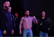 12 May 2018; UFC fighter Conor McGregor watches on during his SBG team mate Kiefer Crosbie's middleweight bout against Josh Plant at BAMMA 35 at the 3 Arena in Dublin. Photo by David Fitzgerald/Sportsfile