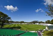 13 May 2018; A general view of the ground and stands prior to play on day three of the International Cricket Test match between Ireland and Pakistan at Malahide, in Co. Dublin. Photo by Seb Daly/Sportsfile