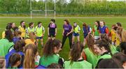 12 May 2018; LGFA Gaeilc4Teens ambassador Clíodhna O'Connor at a training session during the 2018 Gaelic4Teens Activity Day at the GAA National Games Development Centre in  Abbotstown, Dublin. Photo by Daire Brennan/Sportsfile