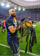 12 May 2018; Scott Fardy of Leinster following their victory in the European Rugby Champions Cup Final match between Leinster and Racing 92 at the San Mames Stadium in Bilbao, Spain. Photo by Ramsey Cardy/Sportsfile