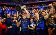 12 May 2018; Leinster players, including, Ross Molony, Nick McCarthy, Dan Leavy, Rory O'Loughlin and Ross Byrne following their victory in the European Rugby Champions Cup Final match between Leinster and Racing 92 at the San Mames Stadium in Bilbao, Spain. Photo by Ramsey Cardy/Sportsfile