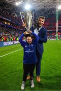 12 May 2018; Sean O'Brien of Leinster with Jennifer Malone, from Clane, Co. Kildare, following their victory in the European Rugby Champions Cup Final match between Leinster and Racing 92 at the San Mames Stadium in Bilbao, Spain. Photo by Ramsey Cardy/Sportsfile