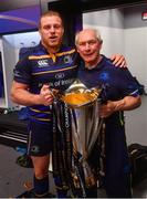 12 May 2018; Sean Cronin of Leinster and Leinster kit man Johnny O'Hagan following their victory in the European Rugby Champions Cup Final match between Leinster and Racing 92 at the San Mames Stadium in Bilbao, Spain. Photo by Ramsey Cardy/Sportsfile