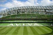 12 May 2018; A general view of the Aviva Stadium at half time during the FAI New Balance Junior Cup Final match between Pike Rovers and North End United at the Aviva Stadium in Dublin. Photo by Eóin Noonan/Sportsfile