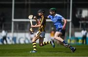 13 May 2018; Cian Kenny of Kilkenny in action against Eoin Carney of Dublin during the Electric Ireland Leinster GAA Hurling Minor Championship Round 1 match between Dublin and Kilkenny at Parnell Park in Dublin. Photo by Daire Brennan/Sportsfile