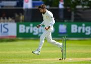 13 May 2018; Mohammad Amir of Pakistan celebrates after bowling out William Porterfield of Ireland during day three of the International Cricket Test match between Ireland and Pakistan at Malahide, in Co. Dublin. Photo by Seb Daly/Sportsfile