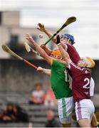 13 May 2018; Alan Douglas of Meath in action against Tommy Doyle, centre, and Shane Power, right, both of Westmeath, during the Joe McDonagh Cup Round 2 match between Westmeath and Meath at TEG Cusack Park in Westmeath. Photo by Sam Barnes/Sportsfile