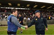 13 May 2018; Meath manager Nick Fitzgerald and Westmeath manager Michael Ryan shake hands following the Joe McDonagh Cup Round 2 match between Westmeath and Meath at TEG Cusack Park in Westmeath. Photo by Sam Barnes/Sportsfile