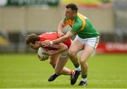 13 May 2018; Bevan Duffy of Louth in action against Darragh Foley of Carlow during the Leinster GAA Football Senior Championship Preliminary Round match between Louth and Carlow at O'Moore Park in Laois. Photo by Piaras Ó Mídheach/Sportsfile