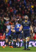 12 May 2018; Scott Fardy of Leinster celebrates following the European Rugby Champions Cup Final match between Leinster and Racing 92 at San Mames Stadium in Bilbao, Spain. Photo by Stephen McCarthy/Sportsfile