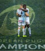 12 May 2018; Wenceslas Lauret, 6, and Yannick Nyanga of Racing 92 following the European Rugby Champions Cup Final match between Leinster and Racing 92 at San Mames Stadium in Bilbao, Spain. Photo by Stephen McCarthy/Sportsfile