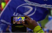 12 May 2018; Leinster supporters celebrate following the European Rugby Champions Cup Final match between Leinster and Racing 92 at San Mames Stadium in Bilbao, Spain. Photo by Stephen McCarthy/Sportsfile