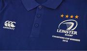 13 May 2018; A shirt with 4 stars representing Leinster's 4 European Cup wins at the Leinster homecoming following their victory in the European Champions Cup Final in Bilbao, Spain. Photo by Ramsey Cardy/Sportsfile