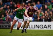 13 May 2018; Callum McCormack of Westmeath in action against Conor Dempsey of Meath during the Bord na Mona O'Byrne Cup Final match between Westmeath and Meath at TEG Cusack Park in Westmeath. Photo by Sam Barnes/Sportsfile