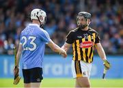 13 May 2018; Fiontán McGibb of Dublin shakes hands with Conor Fogarty of Kilkenny after the Leinster GAA Hurling Senior Championship Round 1 match between Dublin and Kilkenny at Parnell Park in Dublin. Photo by Daire Brennan/Sportsfile