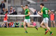13 May 2018; Donal Lenihan of Meath celebrates after scoring his side's third goal during the Bord na Mona O'Byrne Cup Final match between Westmeath and Meath at TEG Cusack Park in Westmeath. Photo by Sam Barnes/Sportsfile