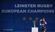 13 May 2018; Ross Byrne, left, and Dan Leavy of Leinster during their homecoming at Energia Park in Dublin following their victory in the European Champions Cup Final in Bilbao, Spain. Photo by Brendan Moran/Sportsfile