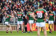 13 May 2018; Diarmuid O'Connor of Mayo is shown a red card by Referee Conor Lane during the Connacht GAA Football Senior Championship Quarter-Final match between Mayo and Galway at Elvery's MacHale Park in Mayo. Photo by David Fitzgerald/Sportsfile