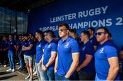 13 May 2018; Jordi Murphy, centre, and Sean Cronin of Leinster during their homecoming at Energia Park in Dublin following their victory in the European Champions Cup Final in Bilbao, Spain. Photo by Ramsey Cardy/Sportsfile