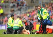 13 May 2018; (EDITORS NOTE; This image contains graphic content) Tom Parsons of Mayo is treated by medical staff during the Connacht GAA Football Senior Championship Quarter-Final match between Mayo and Galway at Elvery's MacHale Park in Mayo. Photo by Eóin Noonan/Sportsfile