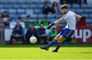13 May 2018; Mark Jackson of Wicklow kicks a point during the Leinster GAA Football Senior Championship Preliminary Round match between Offaly and Wicklow at O'Moore Park in Laois. Photo by Harry Murphy/Sportsfile