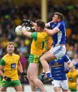 13 May 2018; Patrick McBrearty of Donegal in action against Fergal Reilly of Cavan during the Ulster GAA Football Senior Championship Preliminary Round match between Donegal and Cavan at Páirc MacCumhaill in Donegal. Photo by Oliver McVeigh/Sportsfile