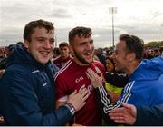 13 May 2018; Damien Comer of Galway celebrates with supporters following the Connacht GAA Football Senior Championship Quarter-Final match between Mayo and Galway at Elvery's MacHale Park in Mayo. Photo by Eóin Noonan/Sportsfile