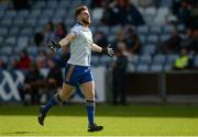 13 May 2018; Wicklow goalkeeper Mak Jackson after scoring a point from a free during the Leinster GAA Football Senior Championship Preliminary Round match between Offaly and Wicklow at O'Moore Park in Laois. Photo by Piaras Ó Mídheach/Sportsfile