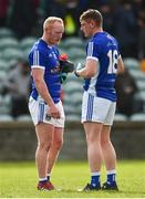 13 May 2018; Cian Mackey and Raymond Galligan of Cavan after the Ulster GAA Football Senior Championship Preliminary Round match between Donegal and Cavan at Páirc MacCumhaill in Donegal. Photo by Oliver McVeigh/Sportsfile