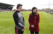 13 May 2018; Lee Keegan of Mayo speaking on RTE television prior to the Connacht GAA Football Senior Championship Quarter-Final match between Mayo and Galway at Elvery's MacHale Park in Mayo. Photo by David Fitzgerald/Sportsfile