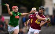 13 May 2018; Paul Greville of Westmeath in action against Jack Regan of Meath during the Joe McDonagh Cup Round 2 match between Westmeath and Meath at TEG Cusack Park in Westmeath. Photo by Sam Barnes/Sportsfile