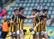 13 May 2018; Cathal O'Leary, left, and Cian Kenny of Kilkenny celebrate after the Electric Ireland Leinster GAA Hurling Minor Championship Round 1 match between Dublin and Kilkenny at Parnell Park in Dublin. Photo by Daire Brennan/Sportsfile