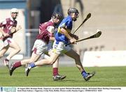 10 August 2003; Brendan Hanly, Tipperary, in action against Michael Donnellan, Galway. All-Ireland Minor Hurling Championship Semi-Final, Galway v Tipperary, Croke Park, Dublin. Picture credit; Damien Eagers / SPORTSFILE *EDI*