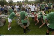 12 August 2003; Ireland coach Eddie O'Sullivan watches his team during an Irish rugby squad training session. Ireland rugby training, Kildare Rugby Club, Co. Kildare. Picture credit; Damien Eagers / SPORTSFILE *EDI*