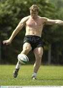 12 August 2003; Ireland's Brian O'Driscoll pictured during an Irish rugby squad training session. Ireland rugby training, Kildare Rugby Club, Co. Kildare. Picture credit; Damien Eagers / SPORTSFILE *EDI*