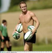 12 August 2003; Ireland's Denis Hickie pictured during an Irish rugby squad training session. Ireland rugby training, Kildare Rugby Club, Co. Kildare. Picture credit; Damien Eagers / SPORTSFILE *EDI*