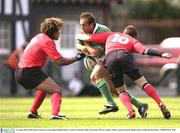 16 August 2003; Keith Gleeson, Ireland, in action against Richard Parks (7) and Ceri Sweeney, Wales. Permanent TSB test, Ireland v Wales, Lansdowne Road, Dublin. Picture credit; Brendan Moran / SPORTSFILE *EDI*