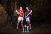 2 May 2018; Darragh Fitzgibbon of Cork with Rory O'Connor of Wexford at the launch of the Bord Gáis Energy GAA Hurling U21 All-Ireland Championship at Mitchelstown Caves in Cork. The 2018 campaign begins on May 7th with Clare hosting current holders Limerick in Ennis. Follow all of the action at #HurlingToTheCore. Photo by Eóin Noonan/Sportsfile