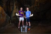 2 May 2018; Rory O'Connor of Wexford with Fergal Whitely of Dublin at the launch of the Bord Gáis Energy GAA Hurling U21 All-Ireland Championship at Mitchelstown Caves in Cork. The 2018 campaign begins on May 7th with Clare hosting current holders Limerick in Ennis. Follow all of the action at #HurlingToTheCore. Photo by Eóin Noonan/Sportsfile