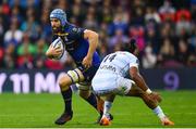 12 May 2018; Scott Fardy of Leinster in action against Teddy Thomas of Racing 92 during the European Rugby Champions Cup Final match between Leinster and Racing 92 at the San Mames Stadium in Bilbao, Spain. Photo by Ramsey Cardy/Sportsfile