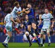 12 May 2018; Teddy Iribaren of Racing 92 in action against Rob Kearney of Leinster during the European Rugby Champions Cup Final match between Leinster and Racing 92 at the San Mames Stadium in Bilbao, Spain. Photo by Ramsey Cardy/Sportsfile