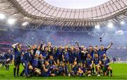 12 May 2018; The Leinster team celebrate following the European Rugby Champions Cup Final match between Leinster and Racing 92 at the San Mames Stadium in Bilbao, Spain. Photo by Ramsey Cardy/Sportsfile